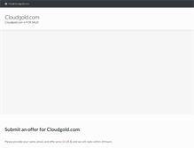 Tablet Screenshot of cloudgold.com